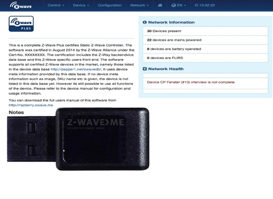 Picture of USB Stick incl. Z-Way Controller Software